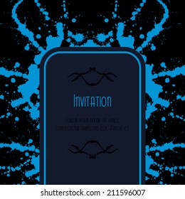 Bright neon postcard for Halloween party.
