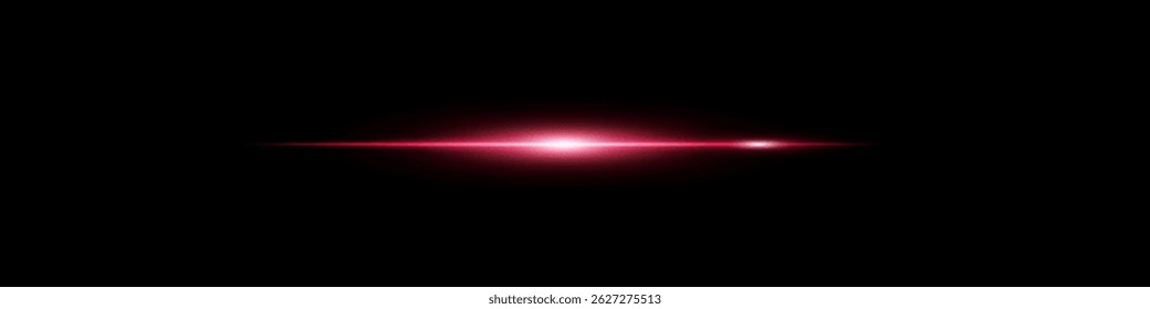 Brilhante luz vermelha neon flare no fundo escuro. Sequência de brilho energético com borda de movimento afiada.