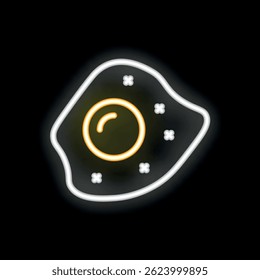 Bright neon sign showing a fried egg, perfect for any restaurant, cafe, or diner