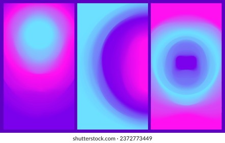 Bright neon smooth visuals, 1920x1080 backdrop set. Fluid blurry abstract wavy shapes background wallpaper collection svg