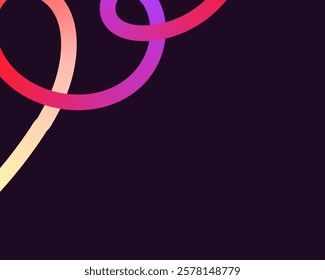 bright, neon squiggle shapes with smooth curves and loops. vivid colors transition through seamless gradients, blending hues like pink, blue, green, and orange, creating a playful, dynamic effect