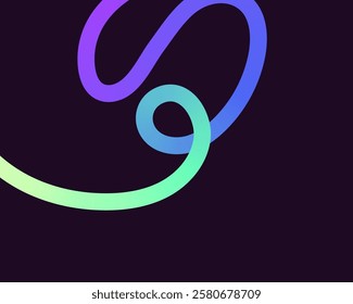bright, neon squiggle shapes with smooth curves and loops. vivid colors transition through seamless gradients, blending hues like pink, blue, green, and orange, creating a playful, dynamic effect.