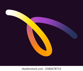 bright, neon squiggle shapes with smooth curves and loops. vivid colors transition through seamless gradients, blending hues like pink, blue, green, and orange, creating a playful, dynamic effect