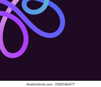 bright, neon squiggle shapes with smooth curves and loops. vivid colors transition through seamless gradients, blending hues like pink, blue, green, and orange, creating a playful, dynamic effect