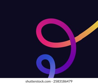 bright, neon squiggle shapes with smooth curves and loops. vivid colors transition through seamless gradients, blending hues like pink, blue, green, and orange, creating a playful, dynamic effect