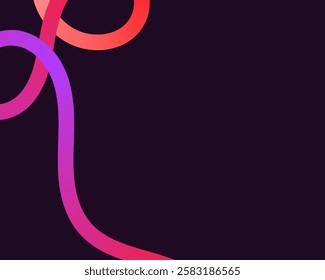 bright, neon squiggle shapes with smooth curves and loops. vivid colors transition through seamless gradients, blending hues like pink, blue, green, and orange, creating a playful, dynamic effect
