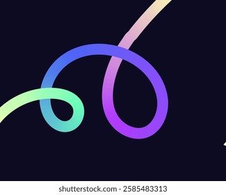 bright, neon squiggle shapes with smooth curves and loops. vivid colors transition through seamless gradients, blending hues like pink, blue, green, and orange, creating a playful, dynamic effect.