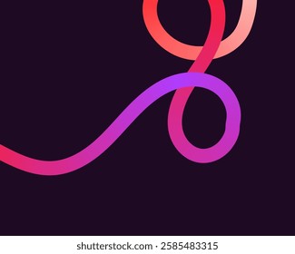 bright, neon squiggle shapes with smooth curves and loops. vivid colors transition through seamless gradients, blending hues like pink, blue, green, and orange, creating a playful, dynamic effect