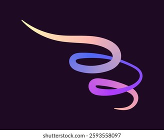 bright, neon squiggle shapes with smooth curves and loops. vivid colors transition through seamless gradients, blending hues like pink, blue, green, and orange, creating a playful, dynamic effect