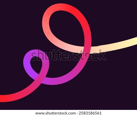 bright, neon squiggle shapes with smooth curves and loops. vivid colors transition through seamless gradients, blending hues like pink, blue, green, and orange, creating a playful, dynamic effect