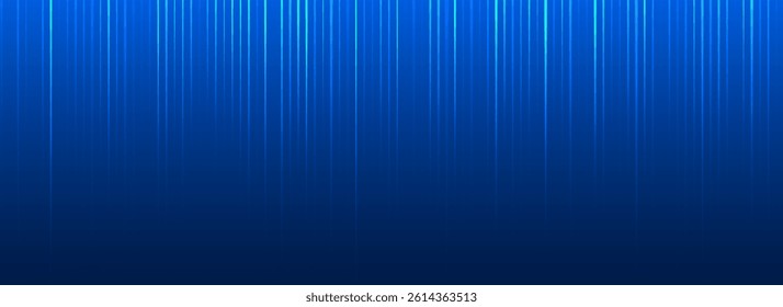 Bright neon streaks wallpaper. Vertical glowing light stripe background. Straight trail flare dynamic concept. Shining rays and beams design elements. Blue tech laser pattern backdrop. Vector 