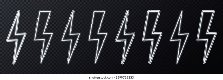Bright neon thunder flash flickers dynamically, sparking futuristic digital aesthetic. Surging electrical beams cascade swiftly, illuminating mystic storm landscapes. Thunderbolt glow vibrates