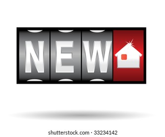 bright new home meter in vector