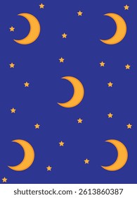 Bright night sky seamless background.