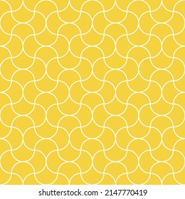 Bright ogee seamless pattern. Abstract stylized vector background with scallop shape motifs and wavy lines. Moroccan scales mosaic wallpaper print