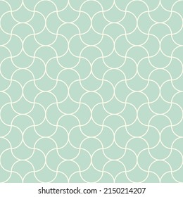 Bright ogee seamless pattern. Abstract stylized vector background with scallop shape motifs and wavy lines. Moroccan scales mosaic wallpaper print