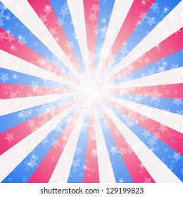 Bright on white blue red flag