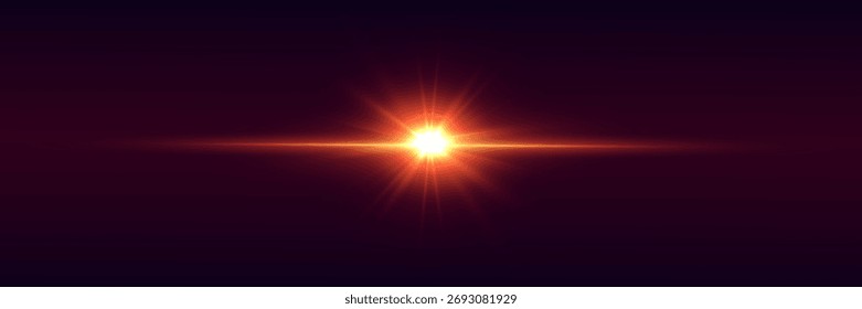 Flash óptico brilhante que cria efeito de luz sci-fi.