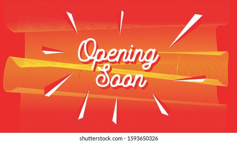 Bright Orange 4K Resolution Opening Soon Banner Background