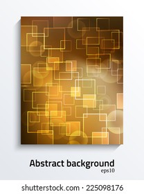Bright orange abstract background. Vector illustration.