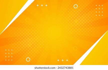 Heller oranger abstrakter geometrischer Hintergrund. Orange Comic Sunburst Effekt Hintergrund mit Halbton. Geeignet für Vorlagen, Verkaufsbanner, Veranstaltungen, Anzeigen, Web und andere