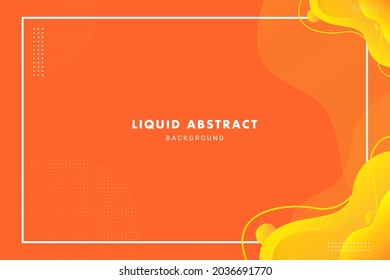 Flujo líquido abstracto de color naranja brillante para la plantilla de fondo de folleto, volante, pancarta o presentación