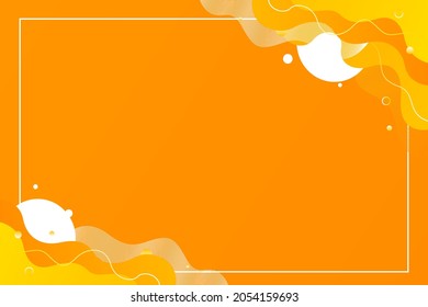 Bright Orange abstract liquid flow background template