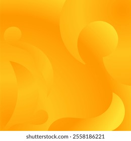 "Bright orange background with abstract graphic elements featuring circles, curves, and floral patterns, creating a dynamic and energetic impression."