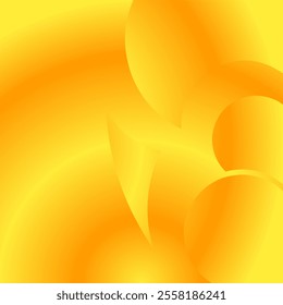 "Bright orange background with abstract graphic elements featuring circles, curves, and floral patterns, creating a dynamic and energetic impression."