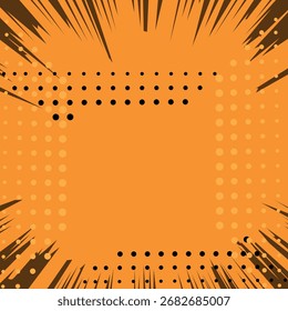 Hellorangefarbener Hintergrund im Comic-Stil mit Bewegungseffekt