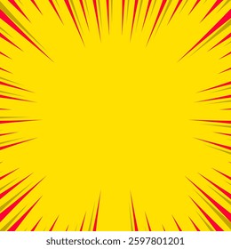 Bright orange background featuring sunburst radial lines converging towards the center, ideal for energetic and dynamic design projects, announcements, or promotions where an impactful and vibrant bac