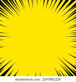 Bright orange background featuring sunburst radial lines converging towards the center, ideal for energetic and dynamic design projects, announcements, or promotions where an impactful and vibrant bac