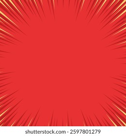 Bright orange background featuring sunburst radial lines converging towards the center, ideal for energetic and dynamic design projects, announcements, or promotions where an impactful and vibrant bac