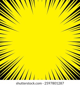 Bright orange background featuring sunburst radial lines converging towards the center, ideal for energetic and dynamic design projects, announcements, or promotions where an impactful and vibrant bac