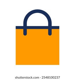 Bright orange bag with a sturdy handle shown clearly.