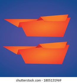 bright orange banner for text