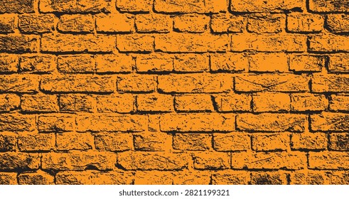 Bright orange brick wall texture with a rustic pattern and rough surface details