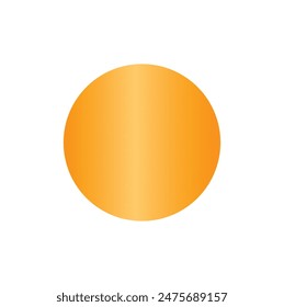 Bright orange circular gradient object, isolated, simplistic geometric illustration. Gradient orange sun symbol, isolated, artwork. Pure circle