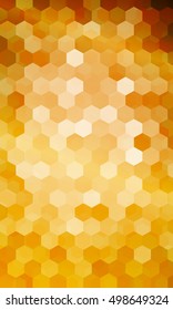 bright orange color background. hexagon pattern illustration. vector
