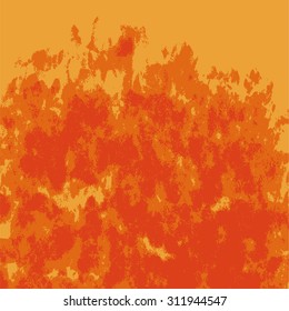 bright orange color hand painted background 