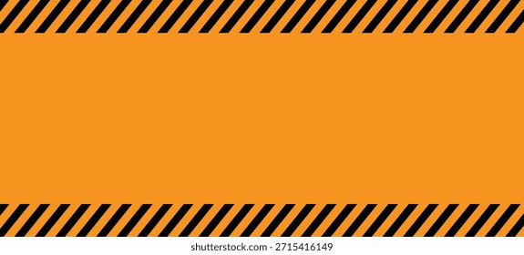Señal de advertencia de construcción de color naranja brillante con rayas de precaución.