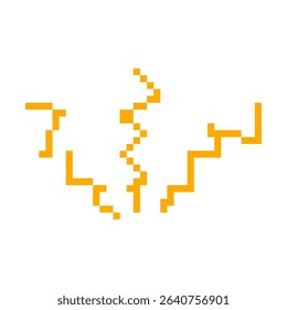 Bright orange exclamation mark icon with pixel art style, resembling retro video game sprites.