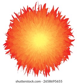 Uma flor laranja brilhante em um design vetorial divertido e uma maneira maravilhosa de construir o amor pela natureza.