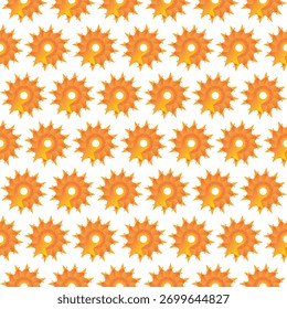 Helles geometrisches Sonnenmuster in Orange

