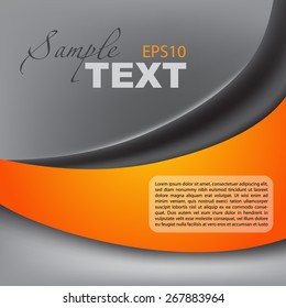 Bright orange and grey background. Abstract colorful illustration.