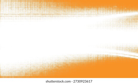 Fondo de onda degradado de semitono naranja brillante con espacio de copia para encabezados de verano y diseños promocionales