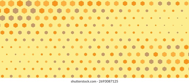Fondo de Vector sin fisuras hexagonal naranja brillante del panal