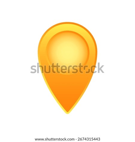 Bright orange location pin icon with a smooth gradient effect, featuring a circular center design.