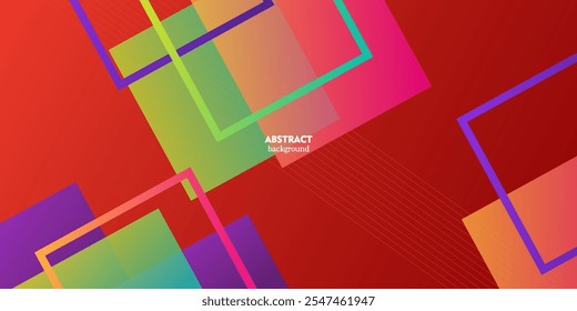 Hellorange, überlappender Hintergrund. Überlappende Quadrate auf buntem geometrischem Farbdesign. Moderner, überlappender Hintergrund. EPS10