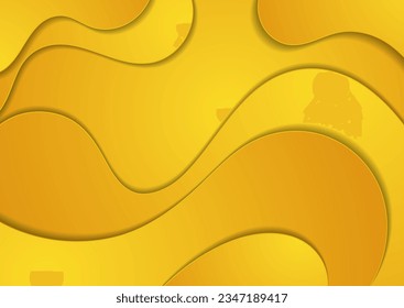 Bright orange paper waves abstract corporate background. Vector graphic design